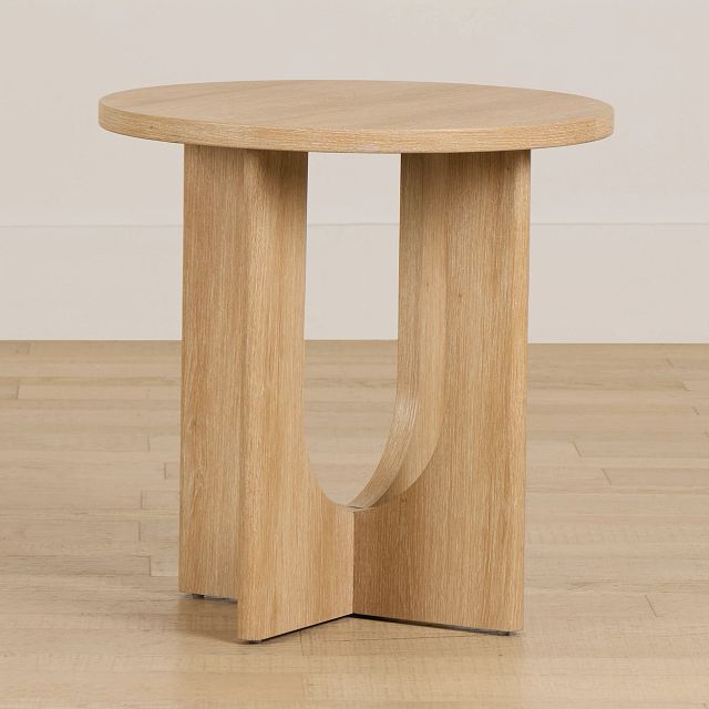 Lyndie Light Tone Round End Table