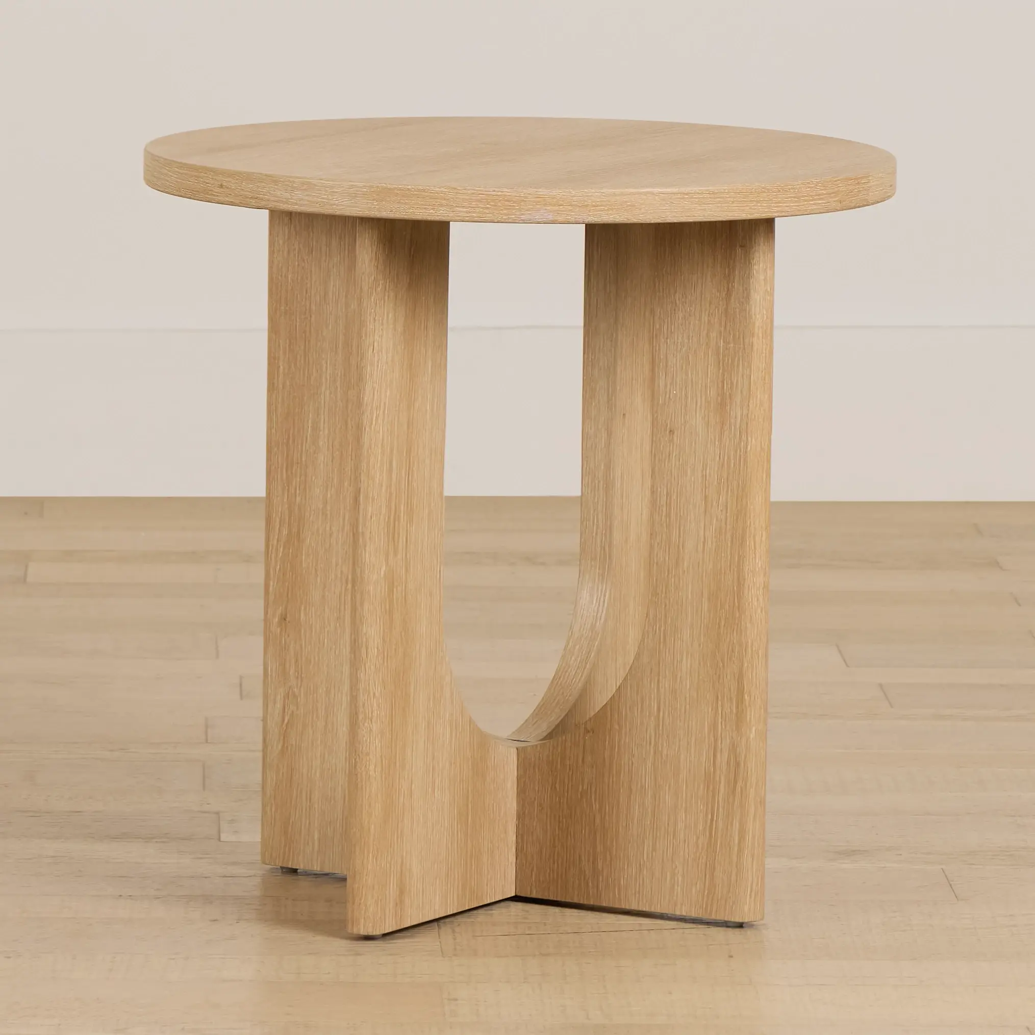 Lyndie Light Tone Round End Table Lyndie Light Tone Round End Table