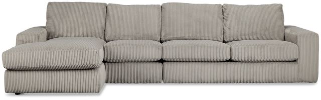 Charlie Gray Fabric Small Left Chaise Sectional
