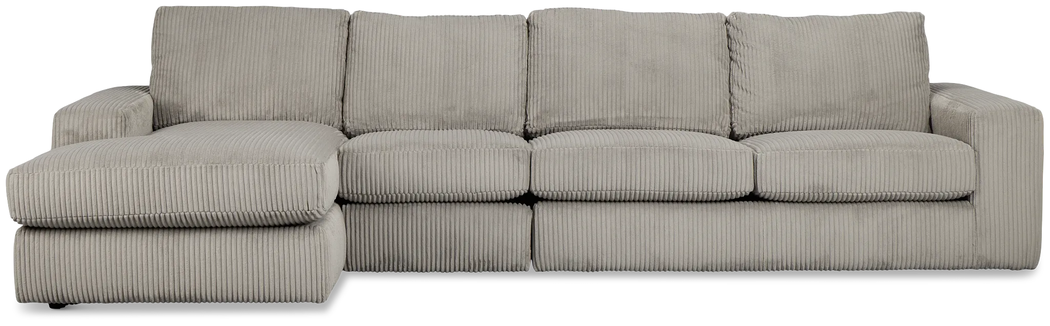 Charlie Gray Fabric Small Left Chaise Sectional