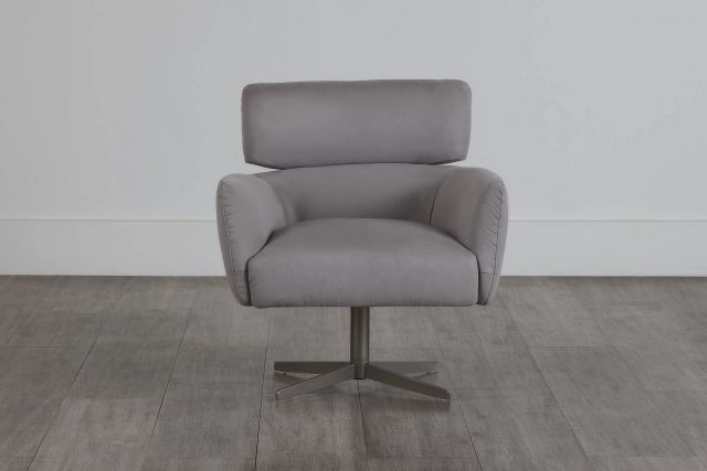 Wynn Light Gray Micro Swivel Accent Chair (0)