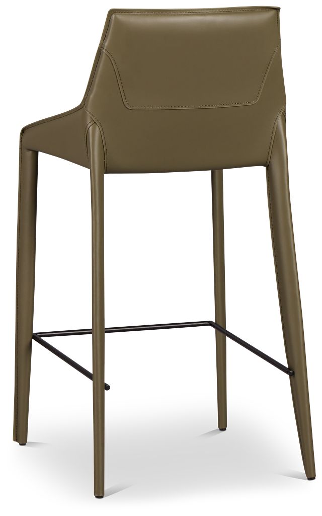 Wayne Dark Green 27" Upholstered Barstool