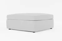 Destin Suave Gray Fabric Cocktail Ottoman