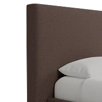 Grayton Elite Dark Brown 54" Upholstered Platform Bed