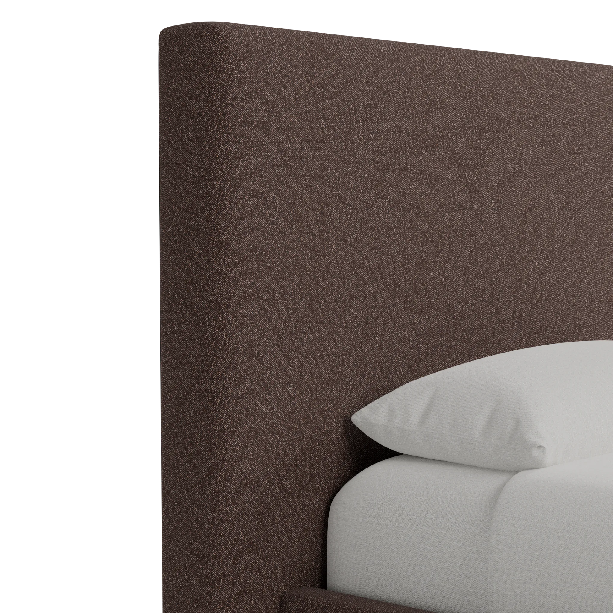 Grayton Elite Dark Brown 54" Upholstered Platform Bed