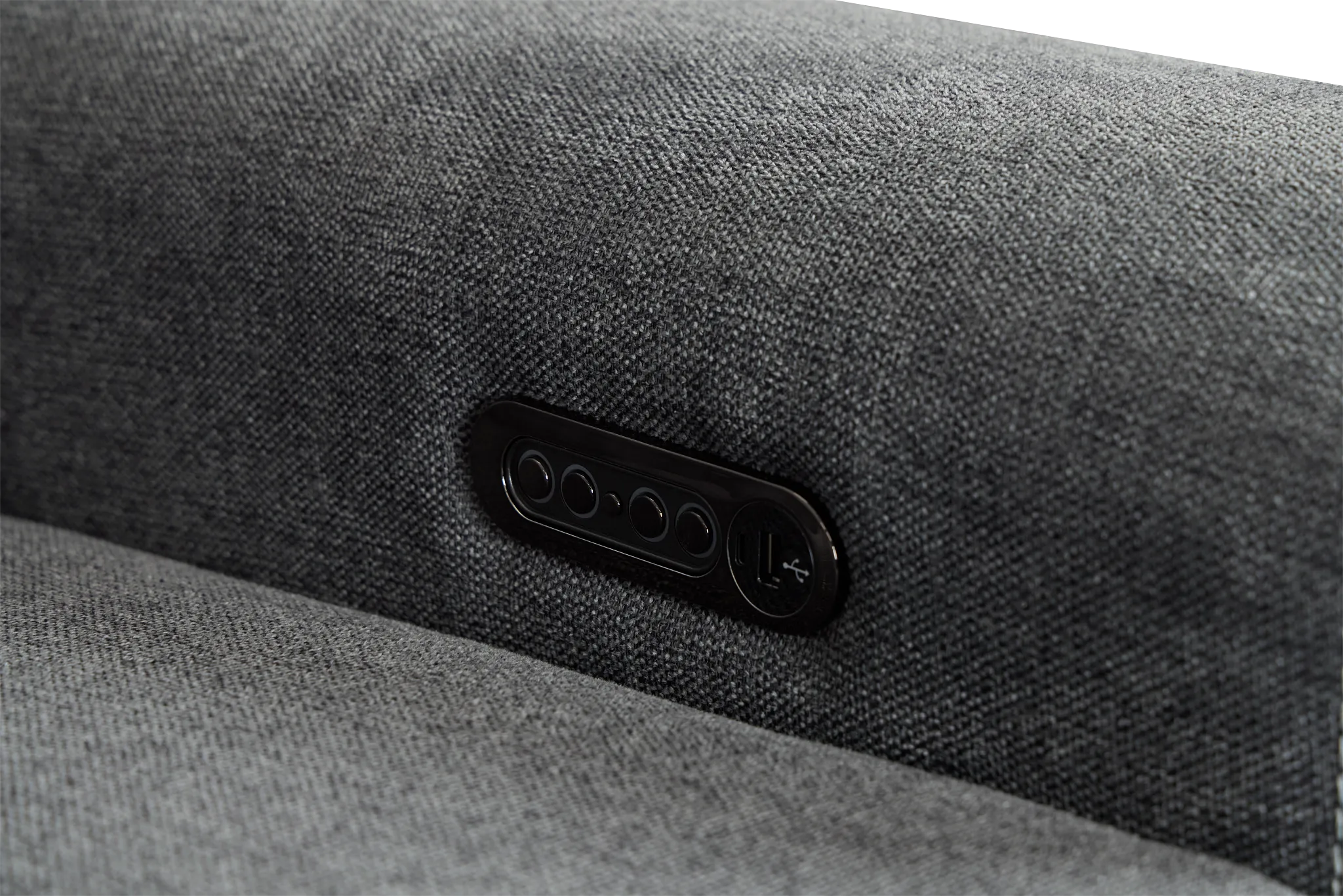 Callum Dark Gray Fabric Power Recliner