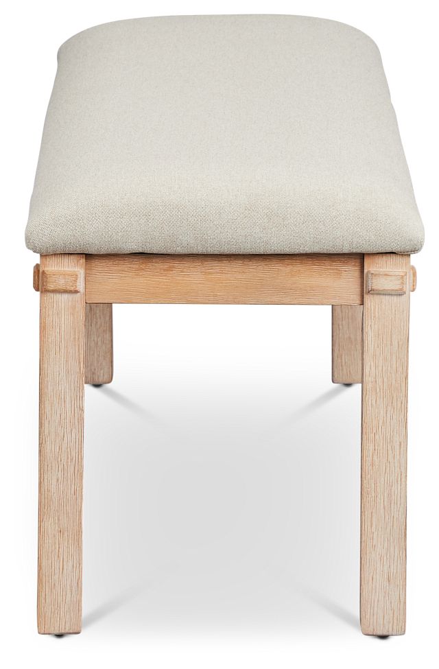 Park City Light Tone Upholstered Dining Bench