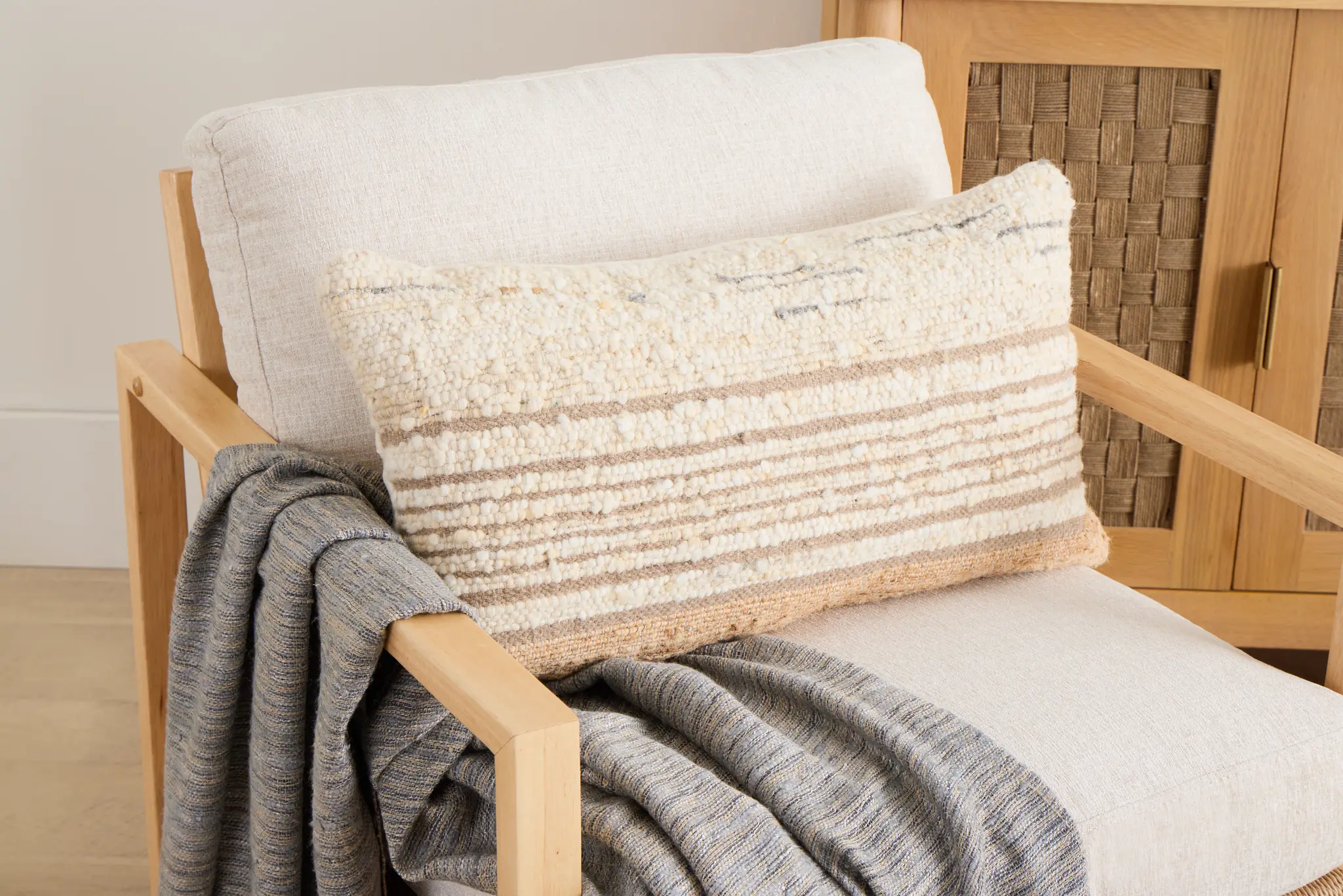 Johvia Ivory Lumbar Accent Pillow Johvia Ivory Lumbar Accent Pillow