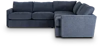 Noah Blue Fabric Small Two-arm Sectional