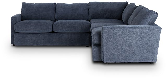 Noah Blue Fabric Small Two-arm Sectional (2)