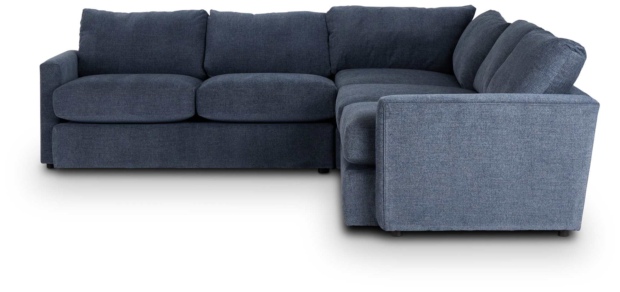 Noah Blue Fabric Small Two-arm Sectional