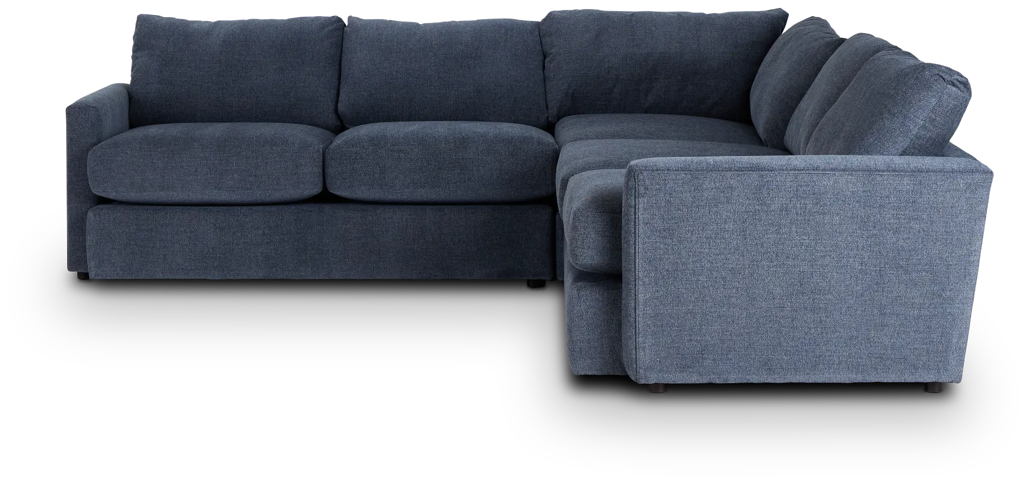 Noah Blue Fabric Small Two-arm Sectional Noah Blue Fabric Small Two-arm Sectional