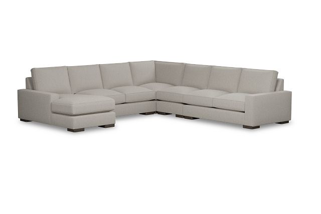 Edgewater Revenue Beige Large Left Chaise Sectional