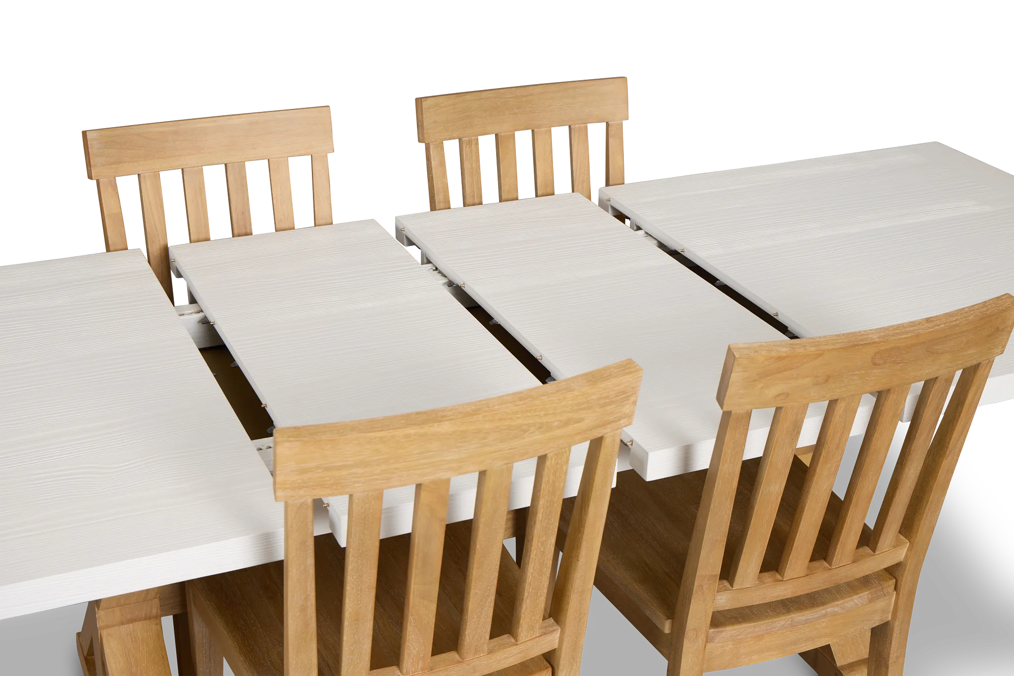Nantucket Two-tone Pine Table & 4 Wood Chairs