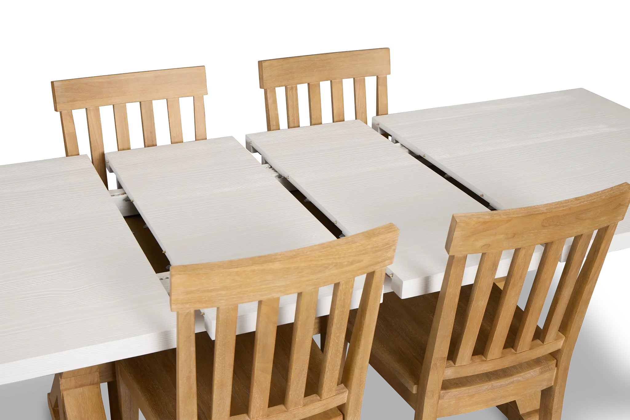 Nantucket Two-tone Pine Table & 4 Wood Chairs Nantucket Two-tone Pine Table & 4 Wood Chairs