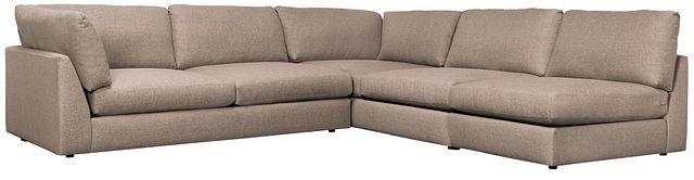 Harper Dark Taupe Fabric Large Left Arm Sectional