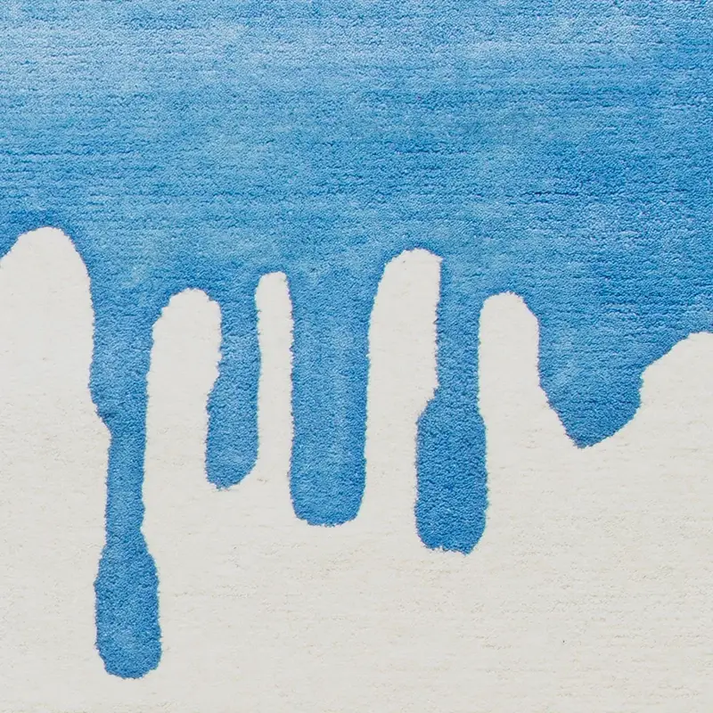 BLUE Drew Blue 5x8 Area Rug