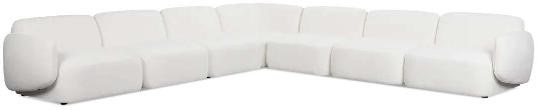 Halsey White Fabric Large Two-arm Sectional Halsey White Fabric Large Two-arm Sectional