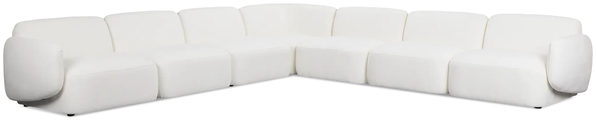 Halsey White Fabric Large Two-arm Sectional Halsey White Fabric Large Two-arm Sectional
