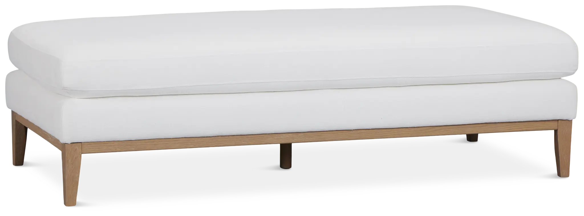 Corinne White Fabric Ottoman Corinne White Fabric Ottoman