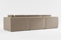 Destin Joya Beige Velvet 4-piece Modular Sectional