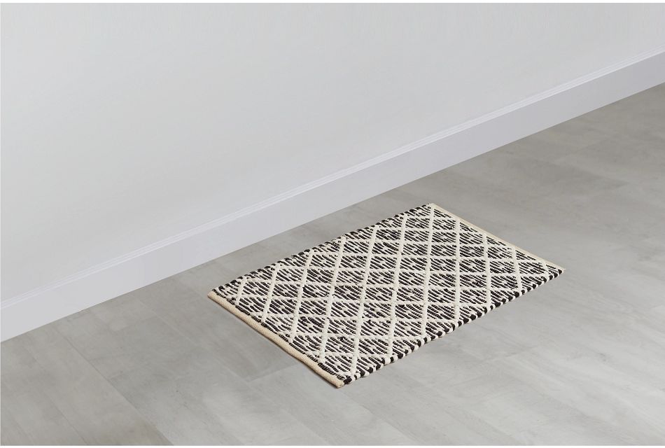 Auster Black 2x3 Area Rug