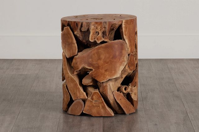 Haven Mid Tone Teak Round End Table