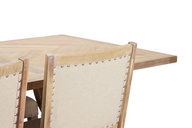 Joplin Light Tone Extension High Table & 4 Upholstered Barstools