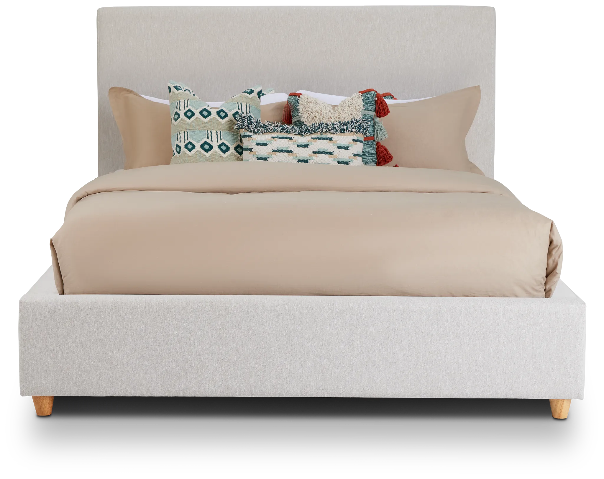 Chelsea Light Beige Uph Platform Bed