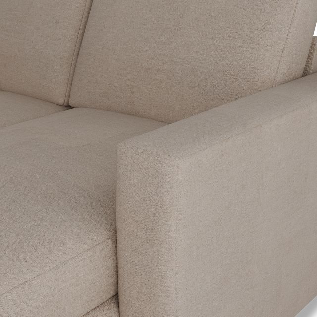 Citymod Beige Fabric Medium Right Chaise Sectional