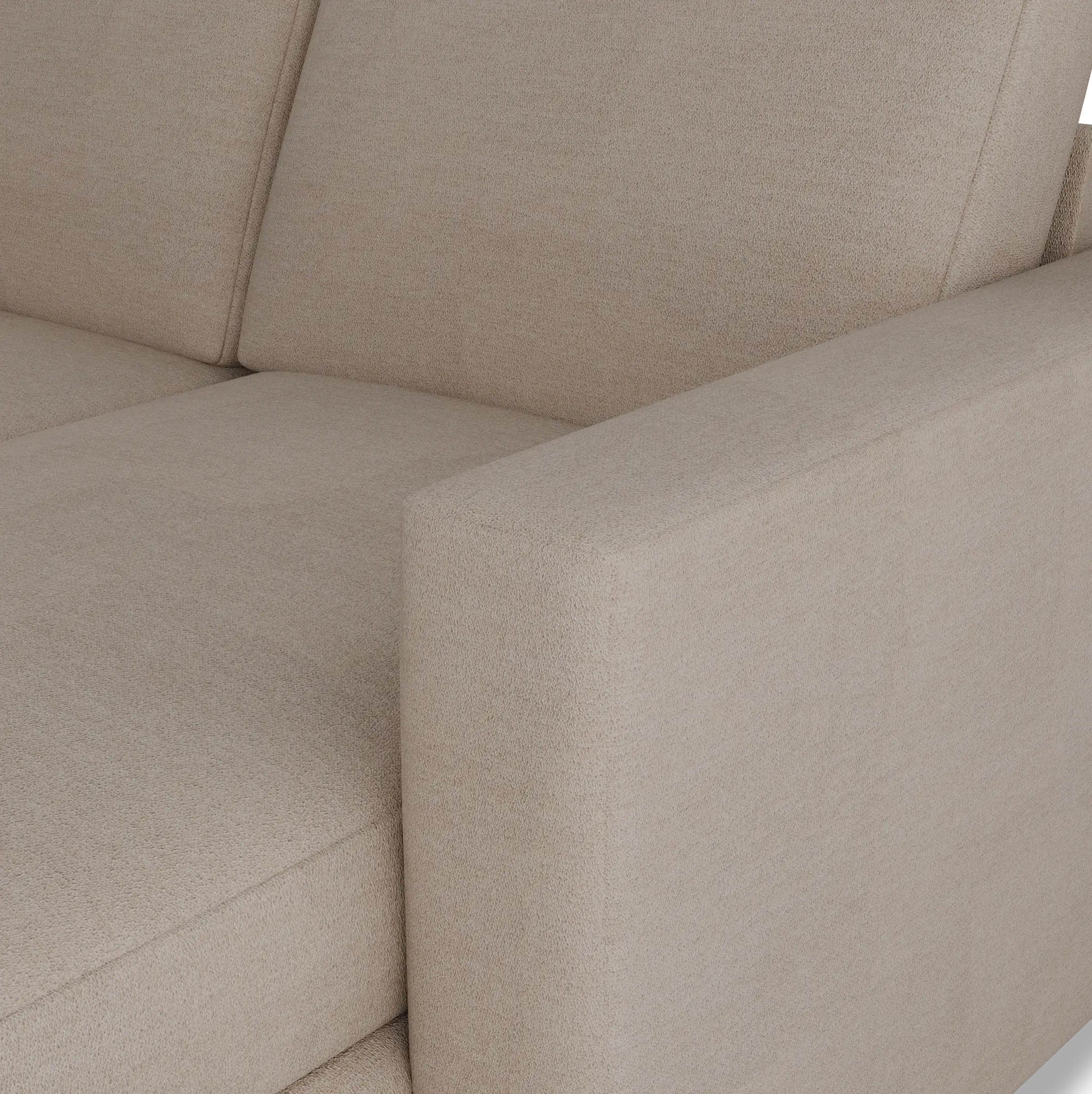 Citymod Beige Fabric Medium Right Chaise Sectional Citymod Beige Fabric Medium Right Chaise Sectional