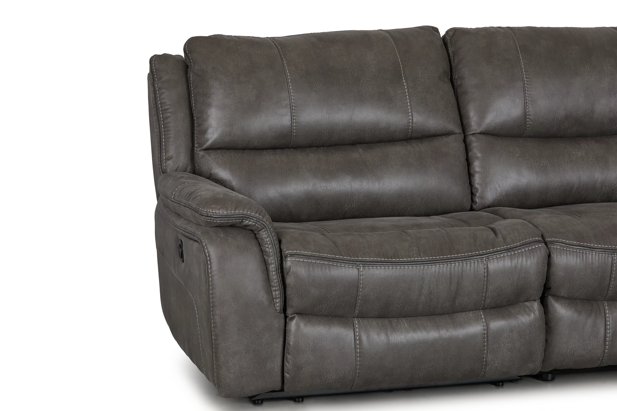 Dober Dark Gray Micro Small Two-arm Power Reclining Sectional