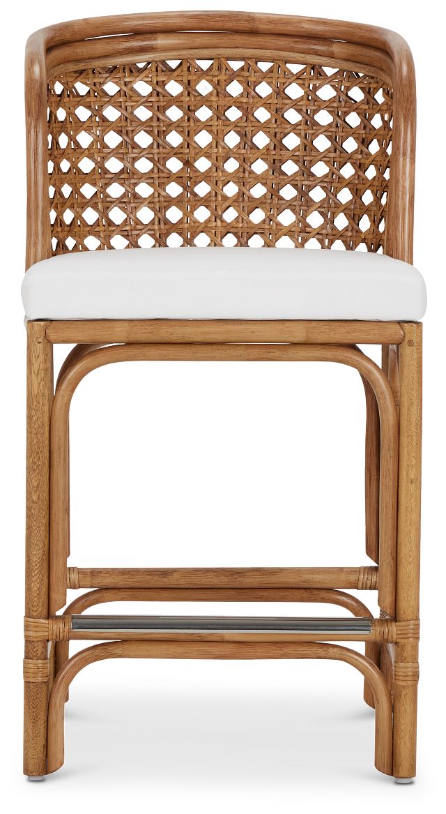 Maui Light Tonewoven 24" Upholstered Barstool