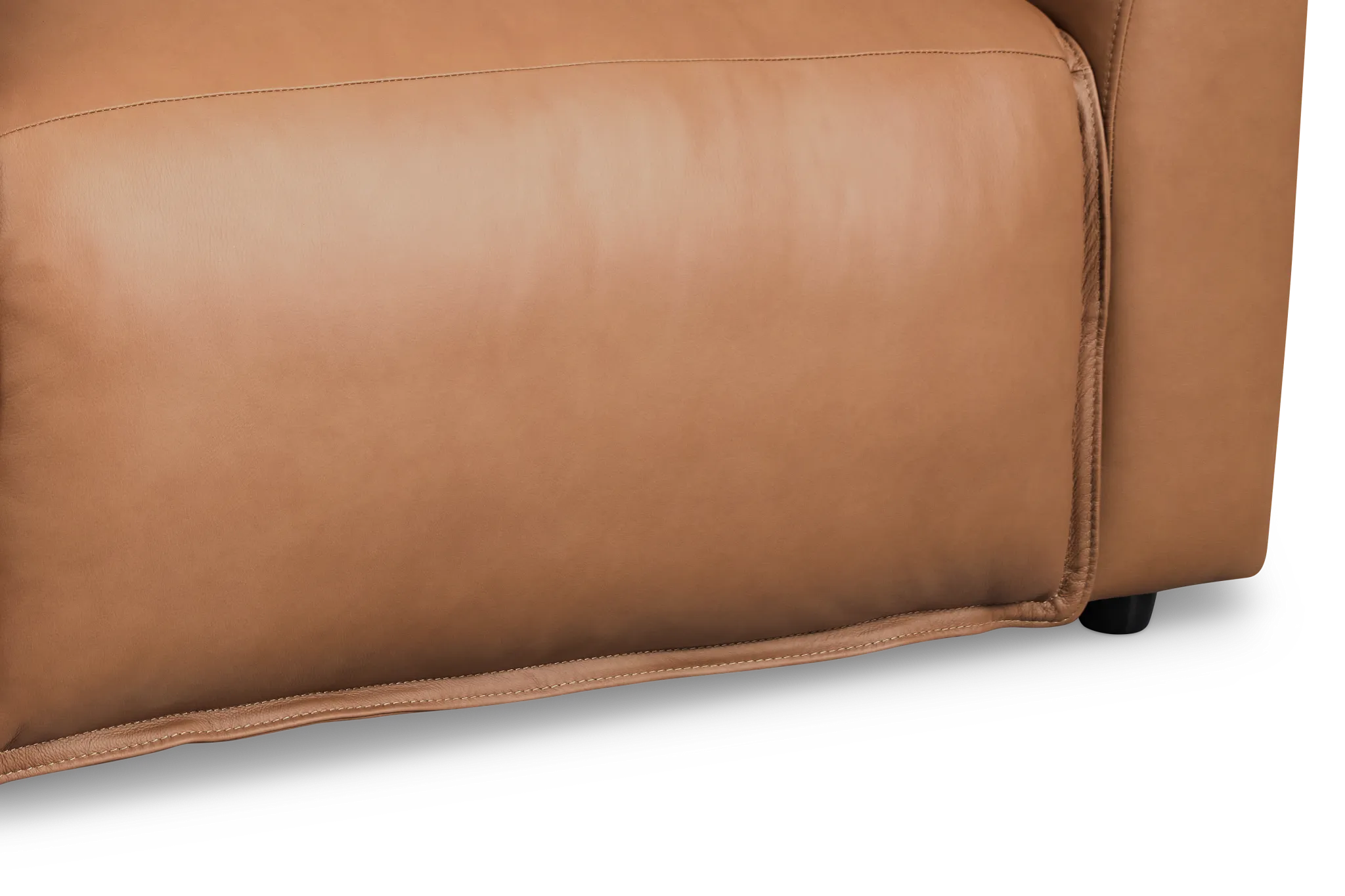 Edison Medium Brown Lthr/vinyl Power Recliner With Power Headrest