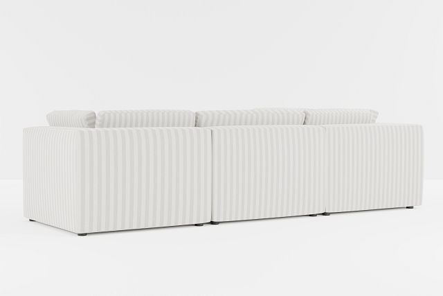 Destin Sea Lane Light Gray Fabric 4-piece Modular Sectional