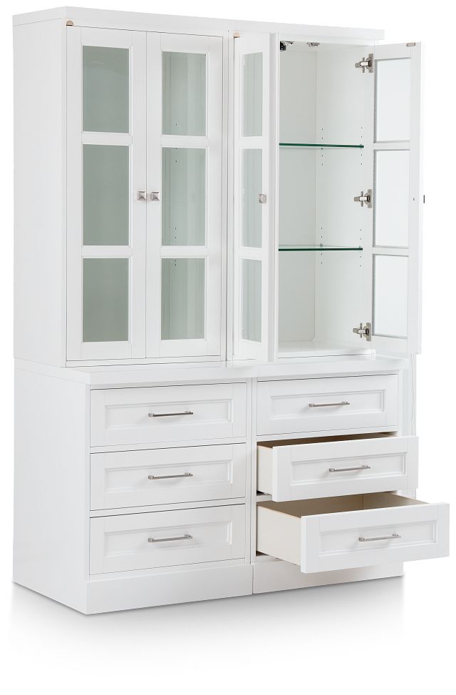 Newport White Drawer Bookcase