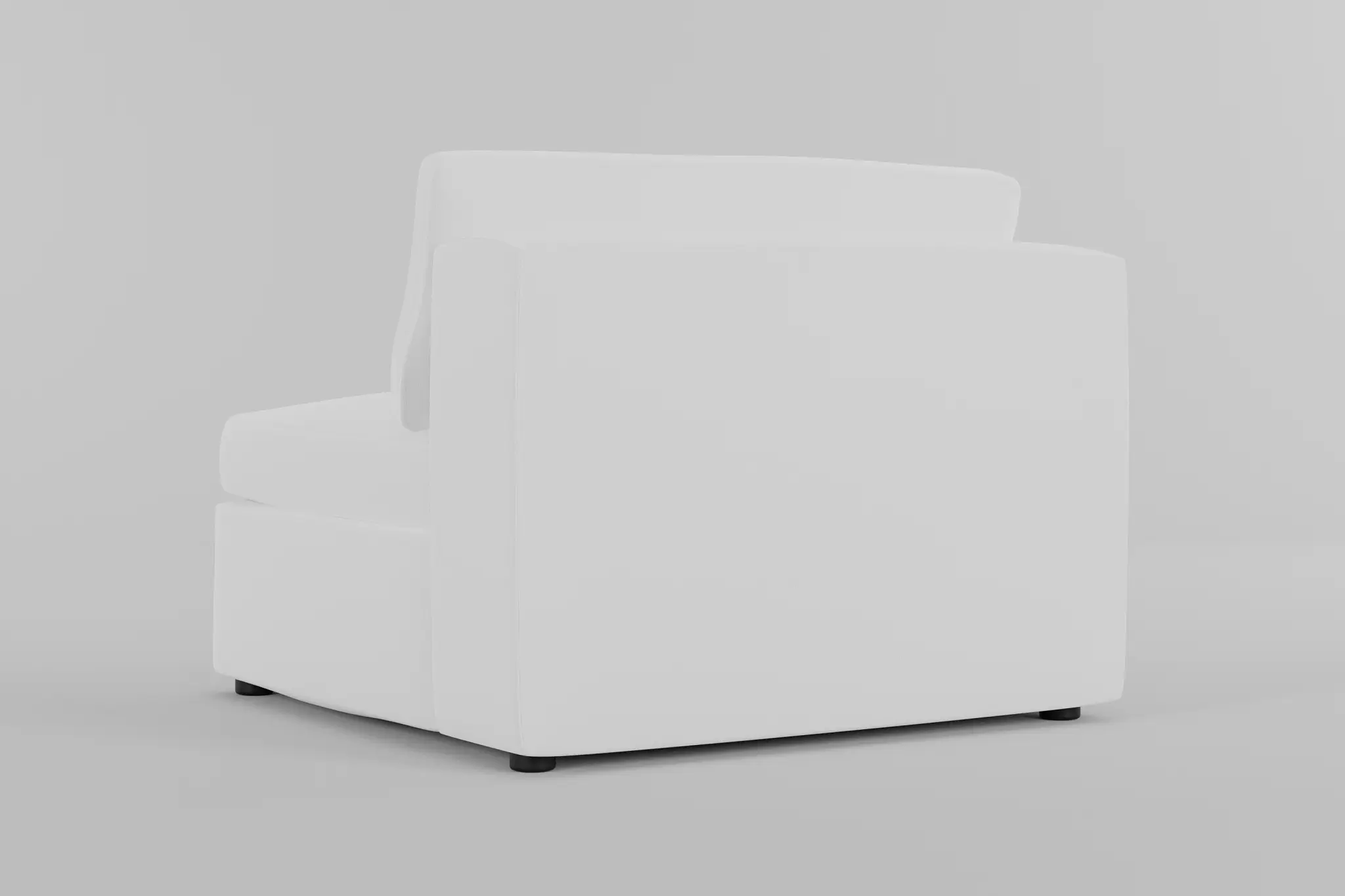 Destin Suave White Fabric Armless Chair Destin Suave White Fabric Armless Chair