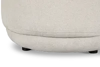 Presley Light Gray Fabric Ottoman