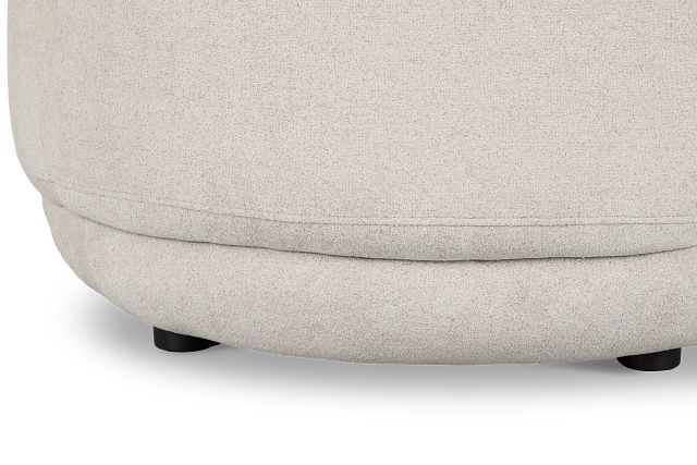 Presley Light Gray Fabric Ottoman
