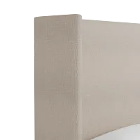 Captiva Linen Beige 60" Upholstered Shelter Bed