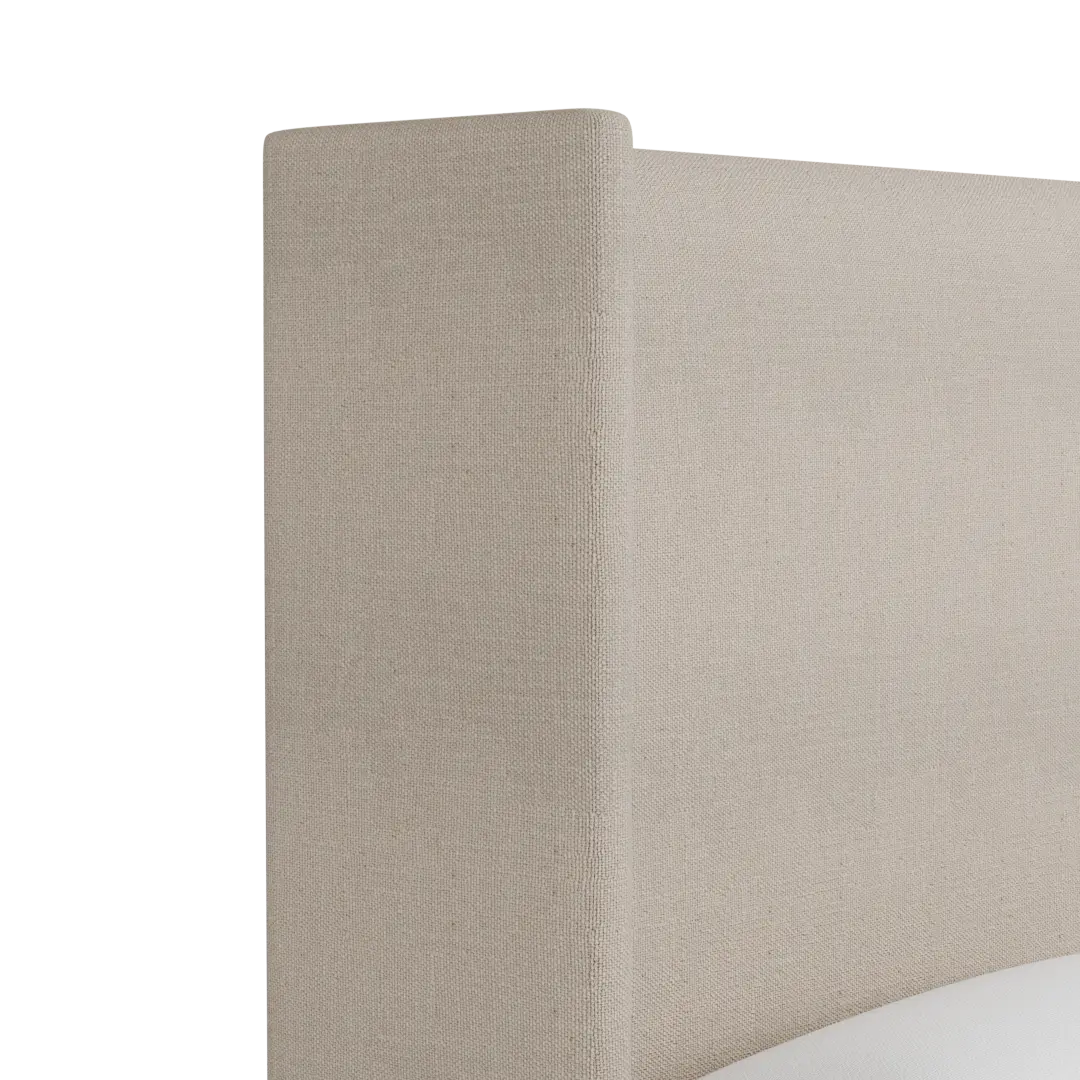 Captiva Linen Beige 60" Upholstered Shelter Bed Captiva Linen Beige 60" Upholstered Shelter Bed