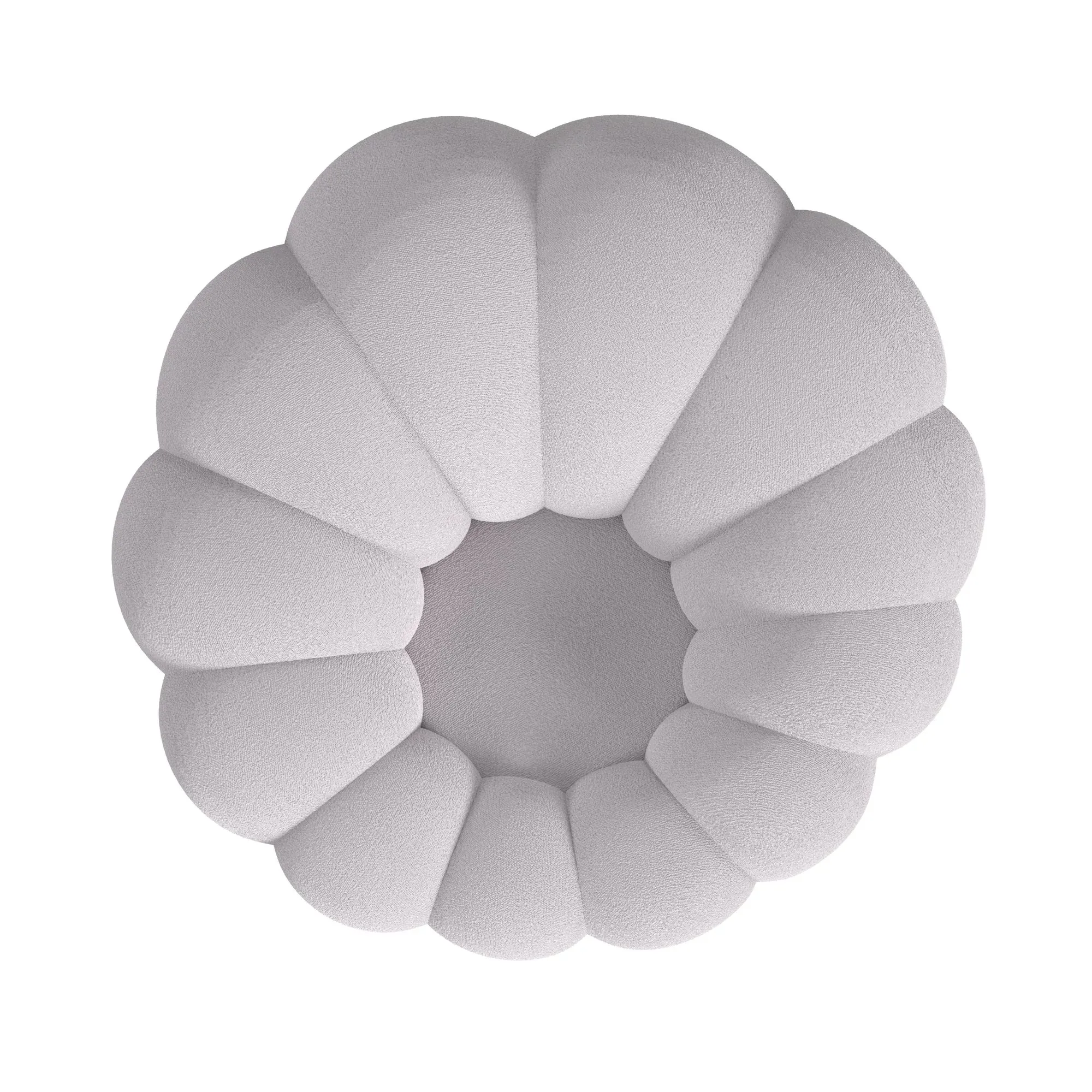 Kenzo Light Gray Fabric Chair & Ottoman