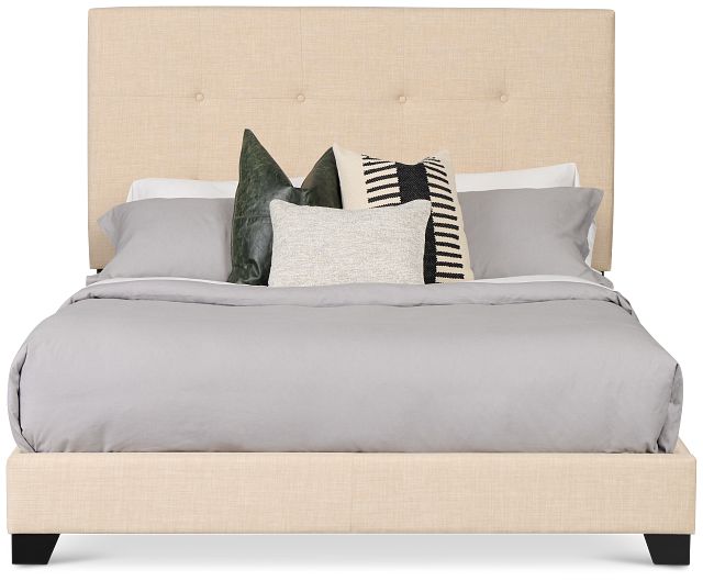 Flagler Beige Uph Panel Bed