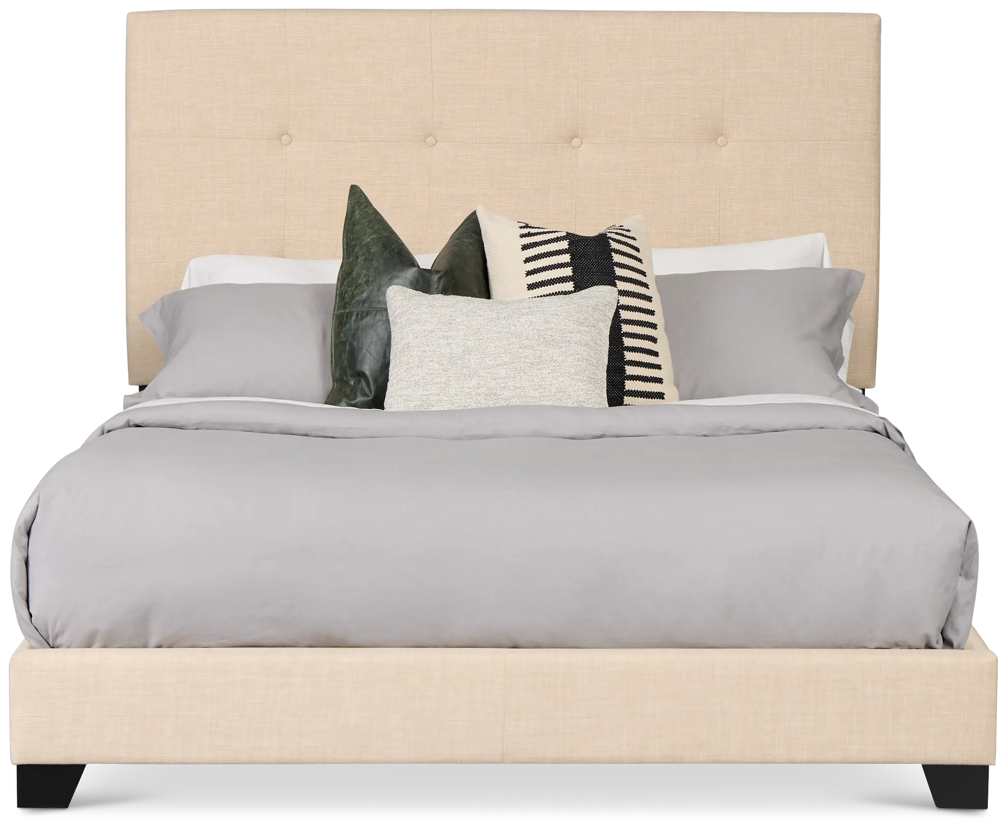 Flagler Beige Uph Panel Bed Flagler Beige Uph Panel Bed