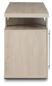 Caspian Light Tone 80" Tv Stand With Fireplace Insert