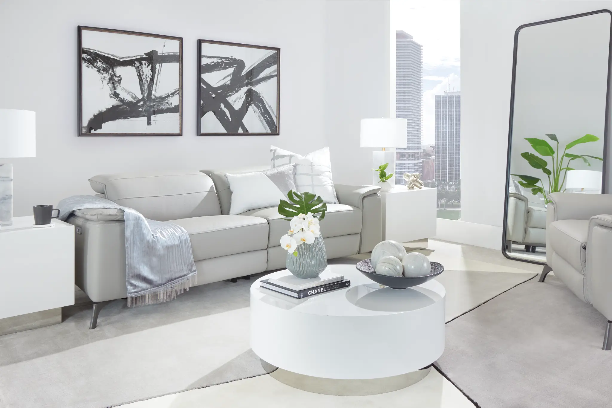 Pearson Gray Leather Power Reclining Sofa Pearson Gray Leather Power Reclining Sofa