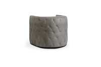 Palazzo Gray Leather Swivel Accent Chair