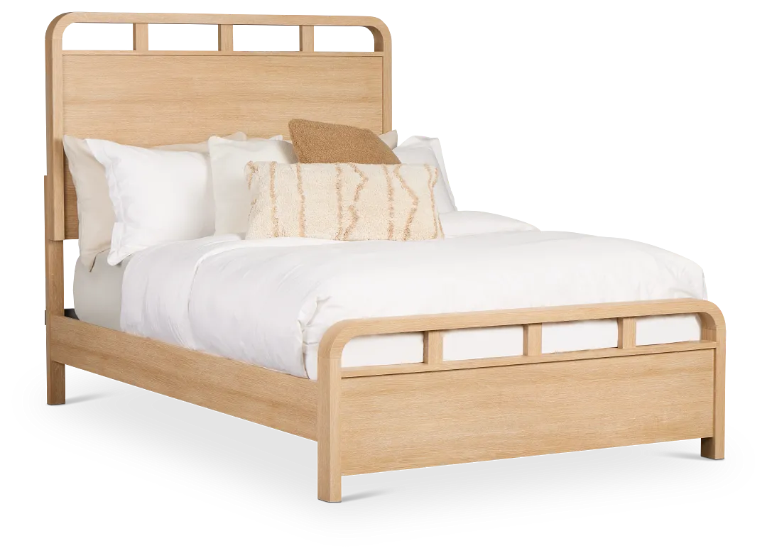 Lyndie Light Tone Panel Bed