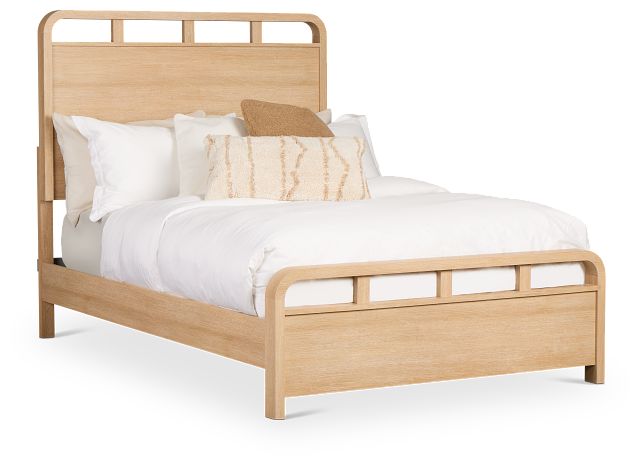 Lyndie Light Tone Panel Bed