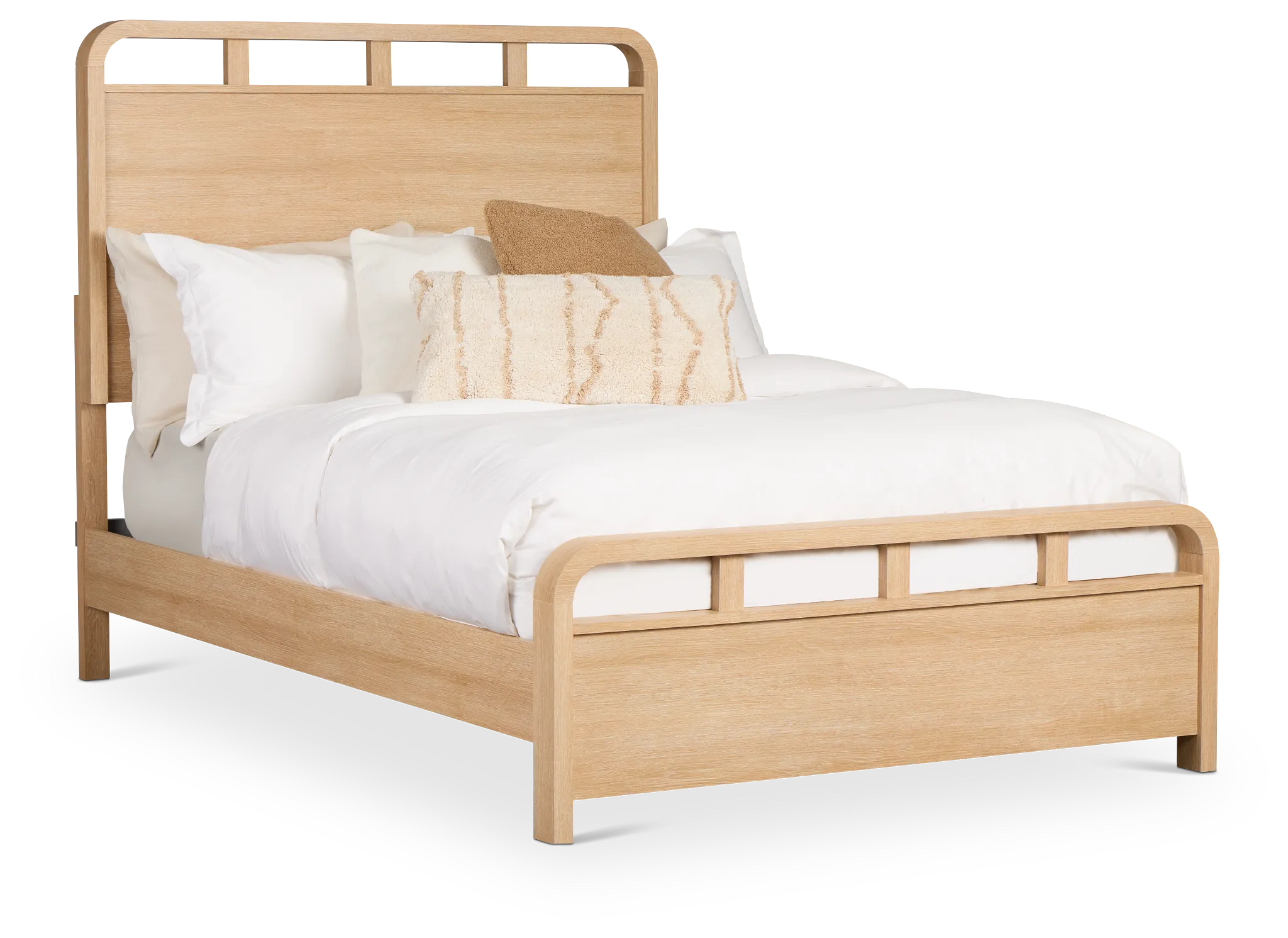 Lyndie Light Tone Panel Bed
